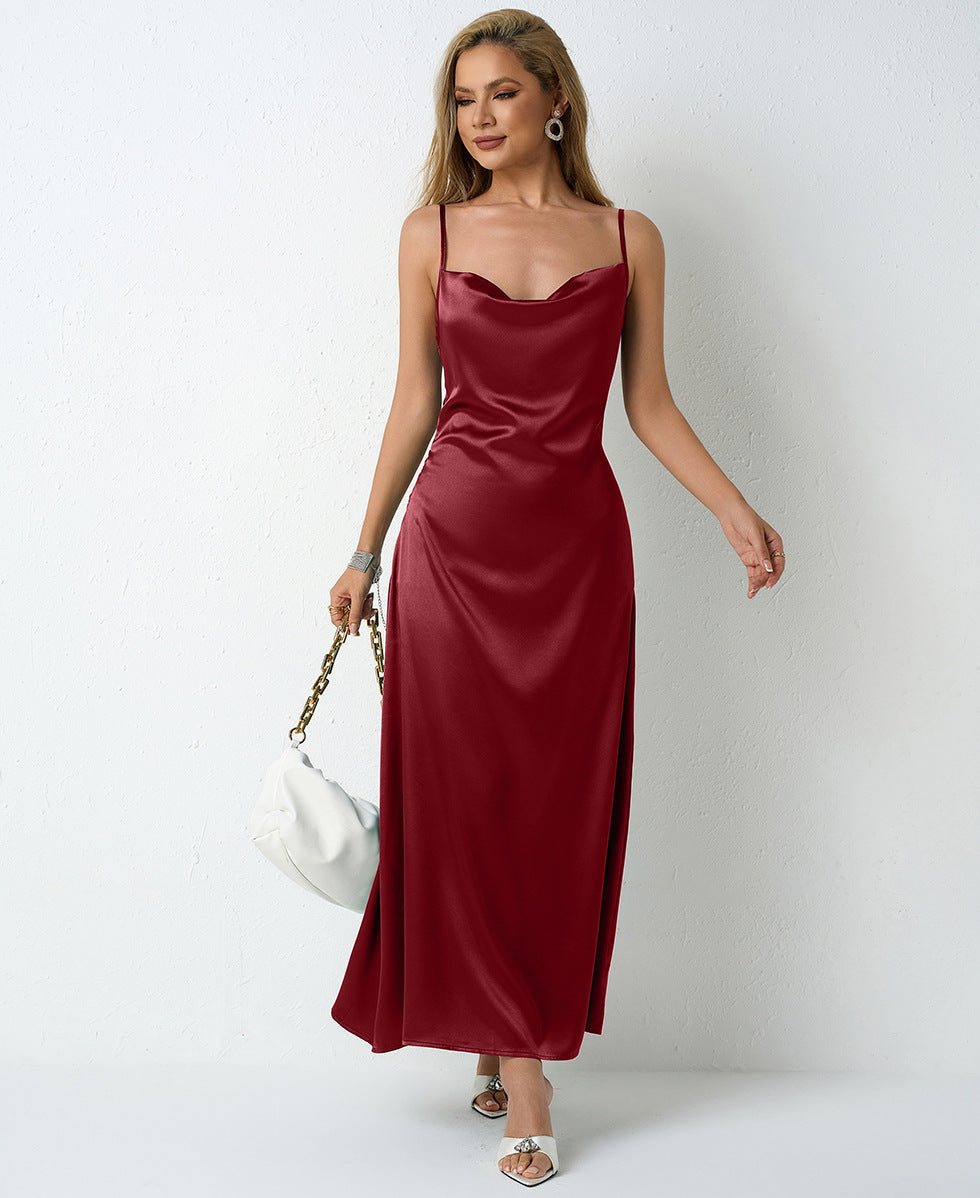 Satin Shirt Women Women Clothing Artificial Silk Casual Pleated Long Sleeve Satin Top Bella Mia