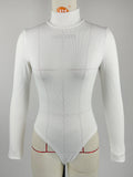 Winter Arrival Women' Cotton Rib Half Turtleneck Slim Fit Base Long Sleeve Jumpsuit Bella Mia