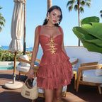 A Shaped Tiered Dress One Piece Beach Sexy One Piece Bella Mia