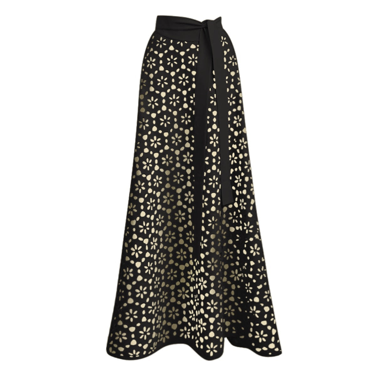 Swimsuit Strapless Black Laser Hollow Out Cutout High Grade Swimsuit Women Long Skirt