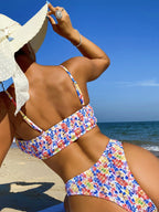 Bikini Open Back Swimsuit Floral Swimsuit Women Tie Dye Swimsuit Sexy Bella Mia