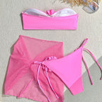 Bikini Sexy Three Piece Set Swimsuit Women Three Dimensional Big Floral Bikini Swimsuit Bella Mia