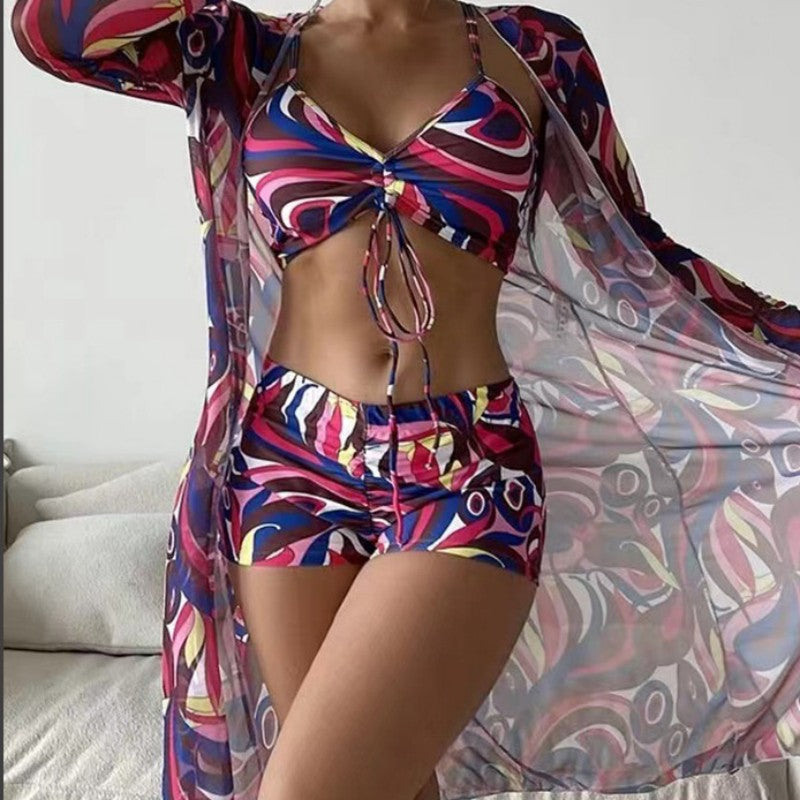Swimsuit Women Three Piece Split Bikini Sexy High Waist Swimsuit Bella Mia