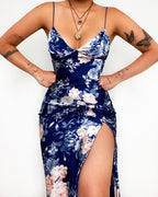 Spring Summer Floral Digital Printed Sexy Slim Strap Dress Bella Mia