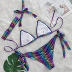 Sexy Bikini Crystal Diamond Three Piece Split Swimsuit Beach Shiny Women Swimsuit Bella Mia