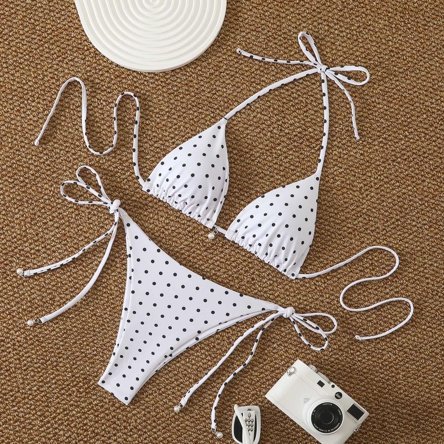 Swimwear Women Split Tight Dot Sexy Bikini Triangle Printed Swimsuit Bella Mia