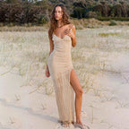 Summer Beach Dress Women Solid Color Sexy Knitted Hollow Out Beach Bikini Swimsuit Blouse Sun Protective Clothing Crochet hook Bella Mia