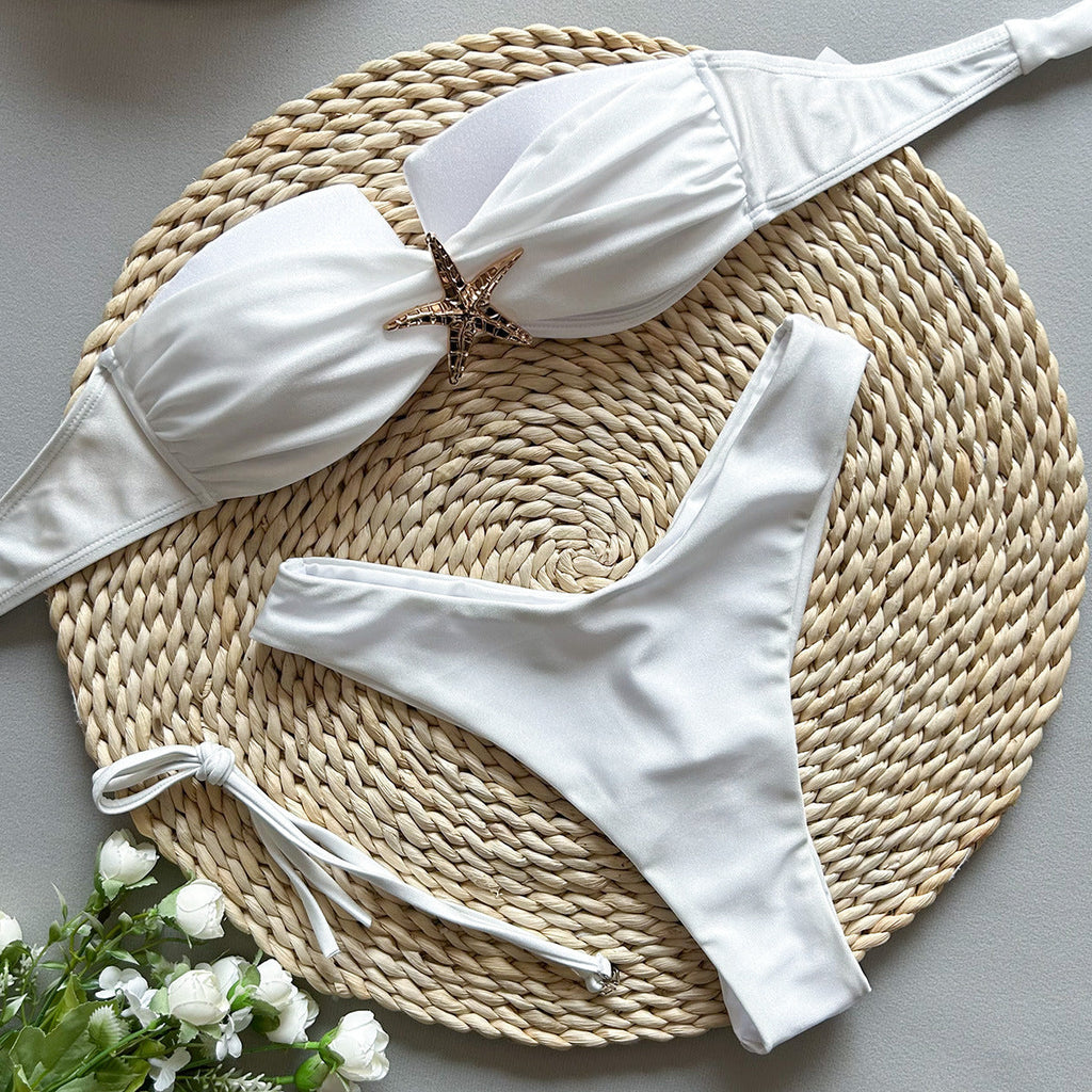 Bikini Sexy Bikini Tube Top Stitching Split Women Swimsuit Swimsuit Women Bella Mia
