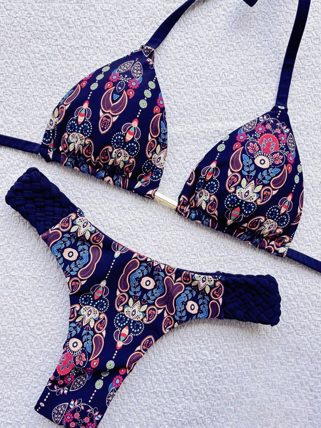 Braid Rope Print Bikini Swimsuit Beach Sexy Women Swimsuit Bella Mia