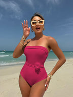 One Piece Multi Wear Drawstring Strap Small Floral Swimwear Swimsuit Bikini Bella Mia