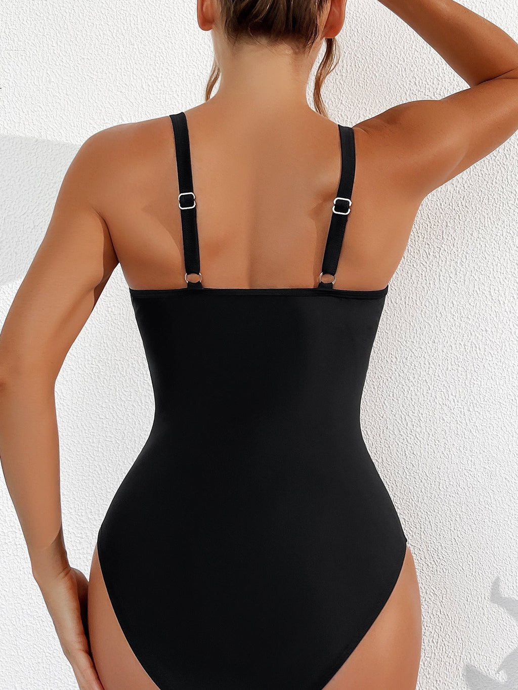 Bikini Solid Color Mesh Backless Sexy Bikini One-Piece Swimsuit Swimwear Bella Mia
