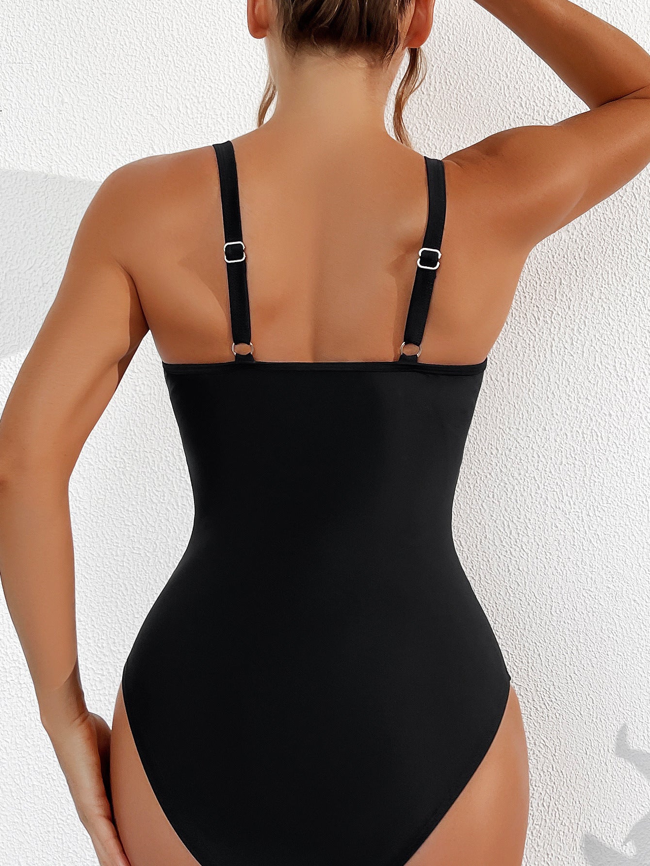 Bikini Solid Color Mesh Backless Sexy Bikini One-Piece Swimsuit Swimwear Bella Mia