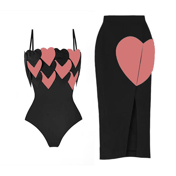 One Piece Triangle Swimsuit Sexy Swimsuit Sexy Belt Wrap Skirt Bella Mia