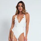 Deep V Plunge Neck Solid Color One Piece Swimsuit Women Backless Sexy One Piece Swimsuit Swimsuit Bella Mia
