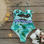One Piece Swimsuit Women Two Piece Tube Top Hollow Out Cutout out Swimsuit Bella Mia
