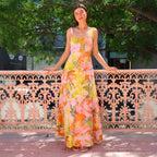 Summer Vacation Strap Dress Floral Swing Dress Bella Mia