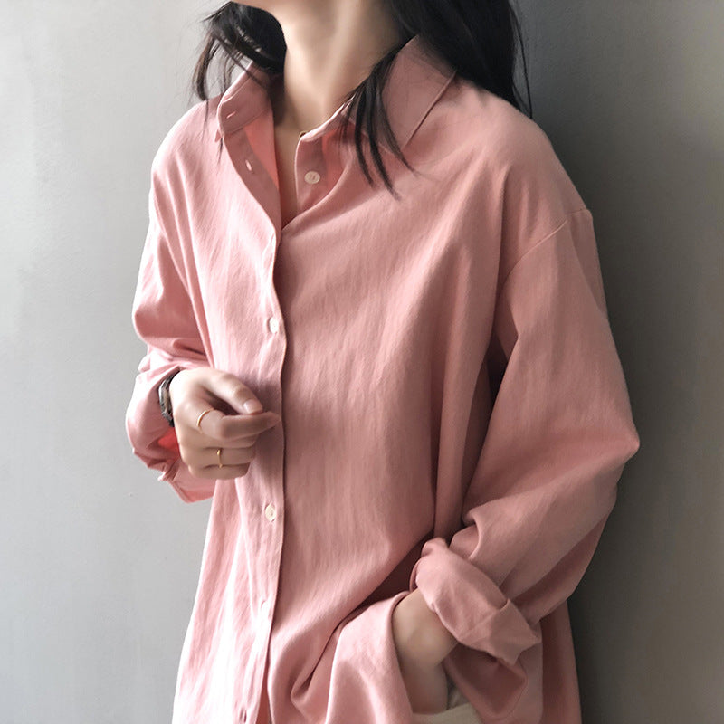 Simple Graceful Shirt Women Spring Loose Casual Shirt Bella Mia