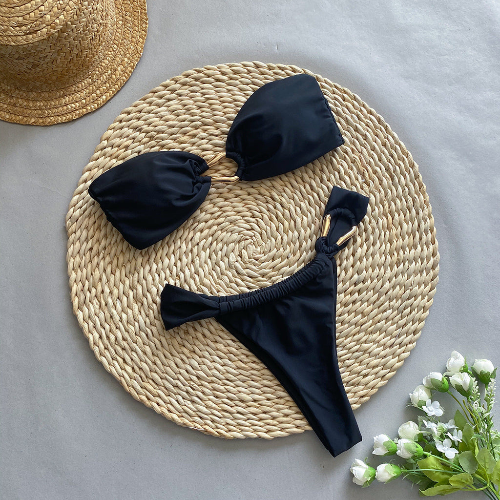 Bikini Low Waist Sexy Bikini Solid Color Split Women Swimsuit Bella Mia