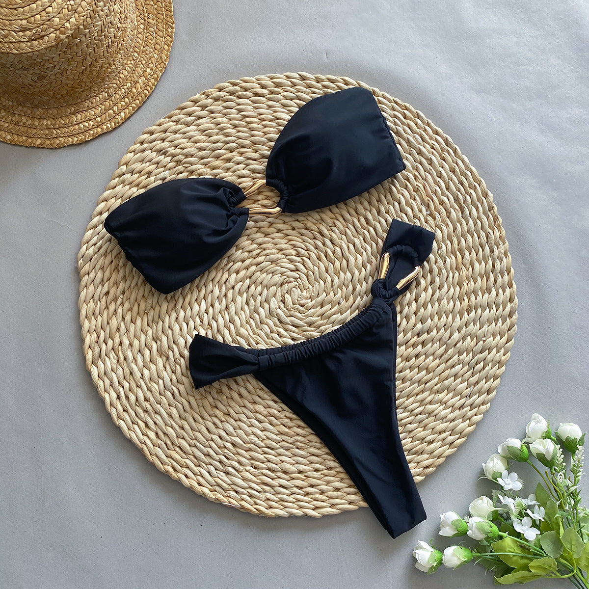 Bikini Low Waist Sexy Bikini Solid Color Split Women Swimsuit Bella Mia