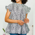 Women Clothing Shirt Women Small Floral Short Sleeve Swing Women Top Sweet Arrival Shirt Bella Mia