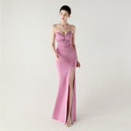 Boning Corset Lace up Waist Controlled Wrapped Chest Pleated Hollow Out Cutout out Cocktail Wedding Red Carpet Evening Dress Bella Mia
