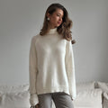 Autumn Winter White Knitwear Loose Casual Knitted Sweater for Women Bella Mia