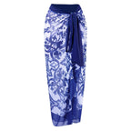 One Piece Swimsuit Women Skinny Slimming Vintage Printed Chiffon Dress with Steel Bracket Hard Bag Swimsuit Bella Mia