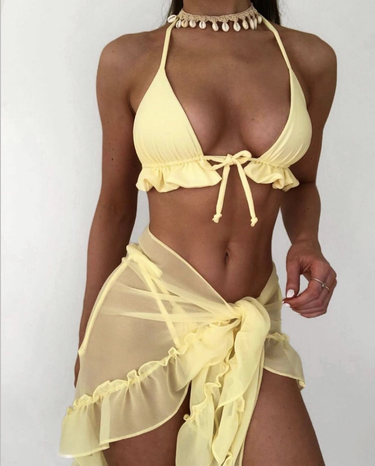 Net Skirt Hemline Pleated Swimsuit Bikini Bikini Bella Mia