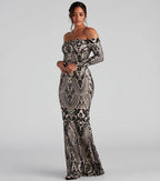 Women Elegant Sequ Sexy off Neck Dress Cocktail Evening Maxi Dress Bella Mia