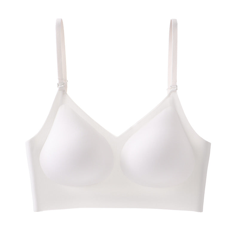 Summer French Seamless Bare Back Underwear Women Thin U Shaped Beauty Back Halter Invisible Multiple Wear Comfortable Bra Bella Mia