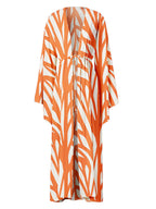 Three Piece Set Split Swimsuit Striped Printed Blouse Sun Protection Swimsuit Bella Mia