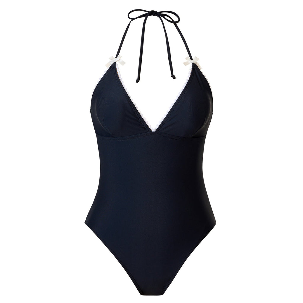 One Piece Swimsuit Women Black White Sexy Two Piece Sets Swimsuit Chiffon Dress Bella Mia