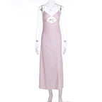 Summer Sexy Wind Cutout Sling Backless Slim Tall Looking Split Dress Bella Mia