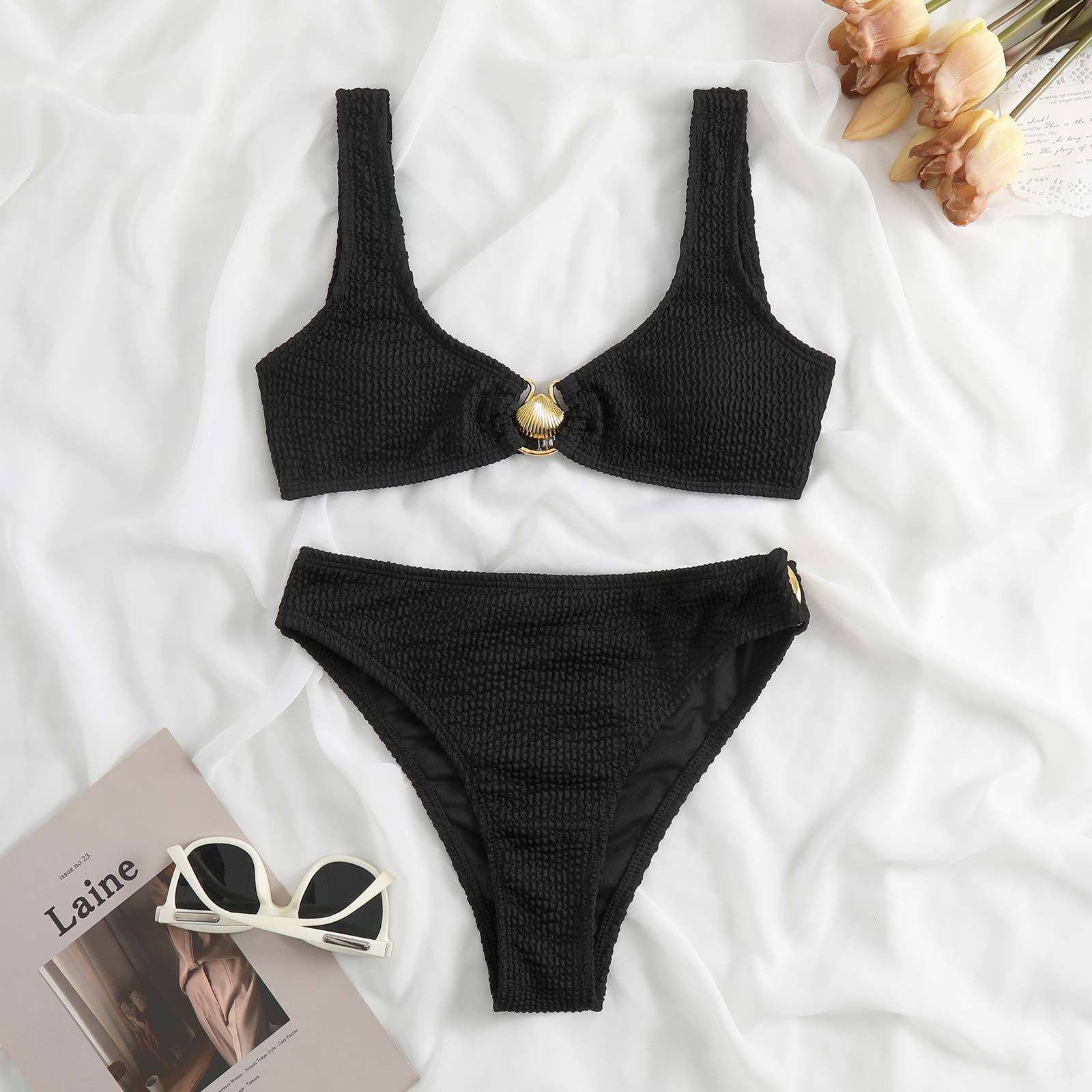 Contrast Color Bikini Bikini Swimsuit Women Shell Sexy Split Swimsuit Bella Mia