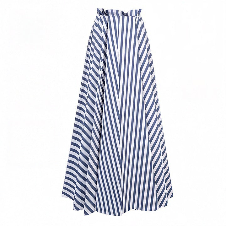 Striped Printed One Piece Swimsuit Women Vacation Beach Skirt Sets Bella Mia