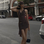 Spring Sexy Backless Adult Lady like Woman Deep V Plunge Strap Dress Bella Mia