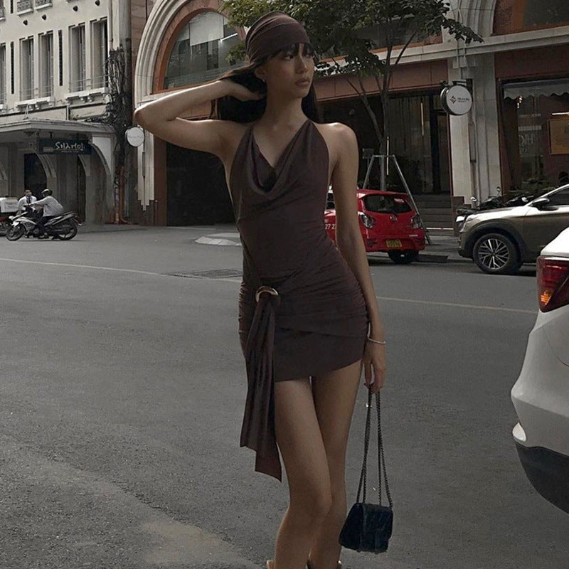Spring Sexy Backless Adult Lady like Woman Deep V Plunge Strap Dress Bella Mia
