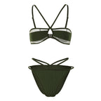 Miniature Three Point Solid Color Bikini Sexy Split Swimsuit Women Bikini Bella Mia
