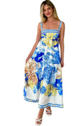 Summer Vacation Long Positioning Printing Slip Dress Bella Mia
