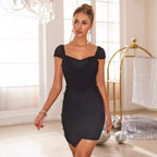 Summer Chest Wrapped Women Clothing Sexy Hip Ruffled Dress Bella Mia