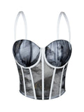 Floral Print Camisole High Grade Simple Boning Corset Corset Body Shaping Slimming Summer Sexy Boning Corset Top Chest Pad