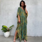 Rayon Halo Dyed Robe Vacation Casual Beach Bikini Cover 25 Colors Bella Mia
