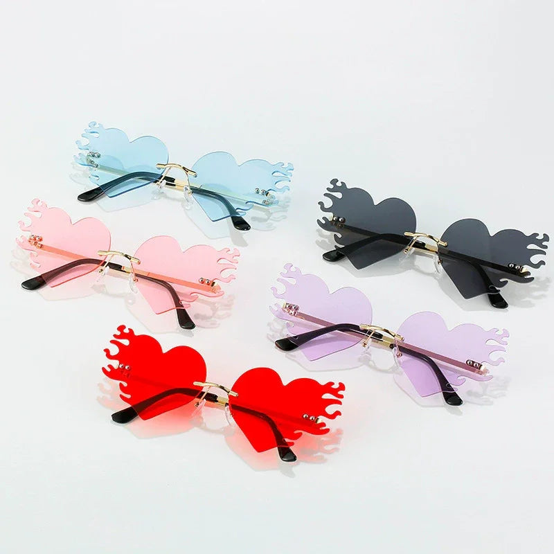 Frameless Heart Sunglasses Gradient Luxlife Brands