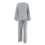 Autumn Winter Long Sleeved Trousers Comfortable Pajamas Women Warm Loose Outerwear Homewear Bella Mia
