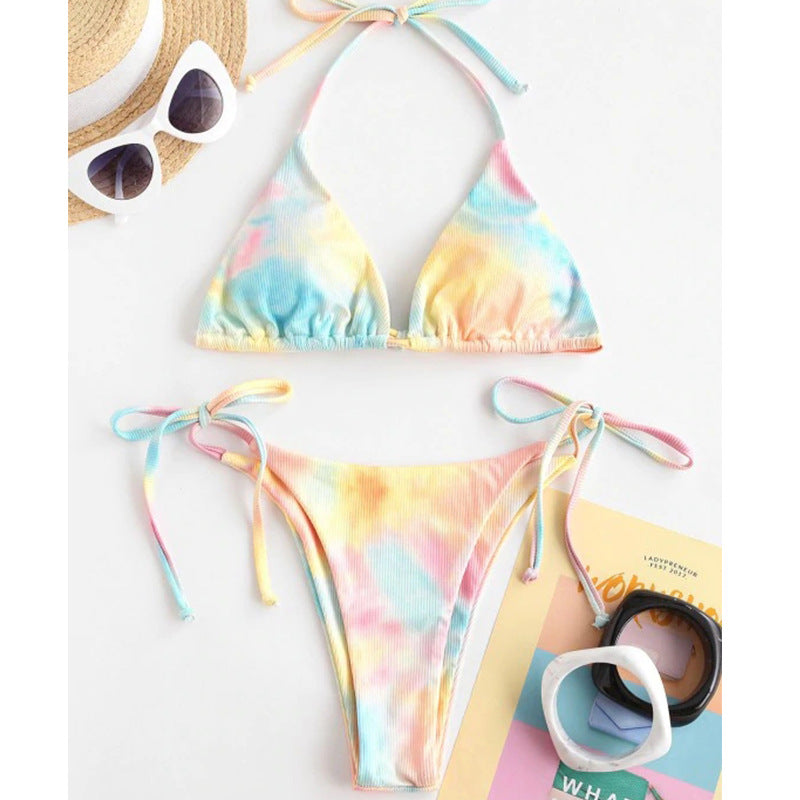 Swimsuit Special Fabric Gradient Rope Split Swimsuit Bikini Bella Mia
