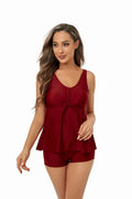 Conservative Boxer Split Swimsuit Women Tangini Tankini Swimsuit Bella Mia