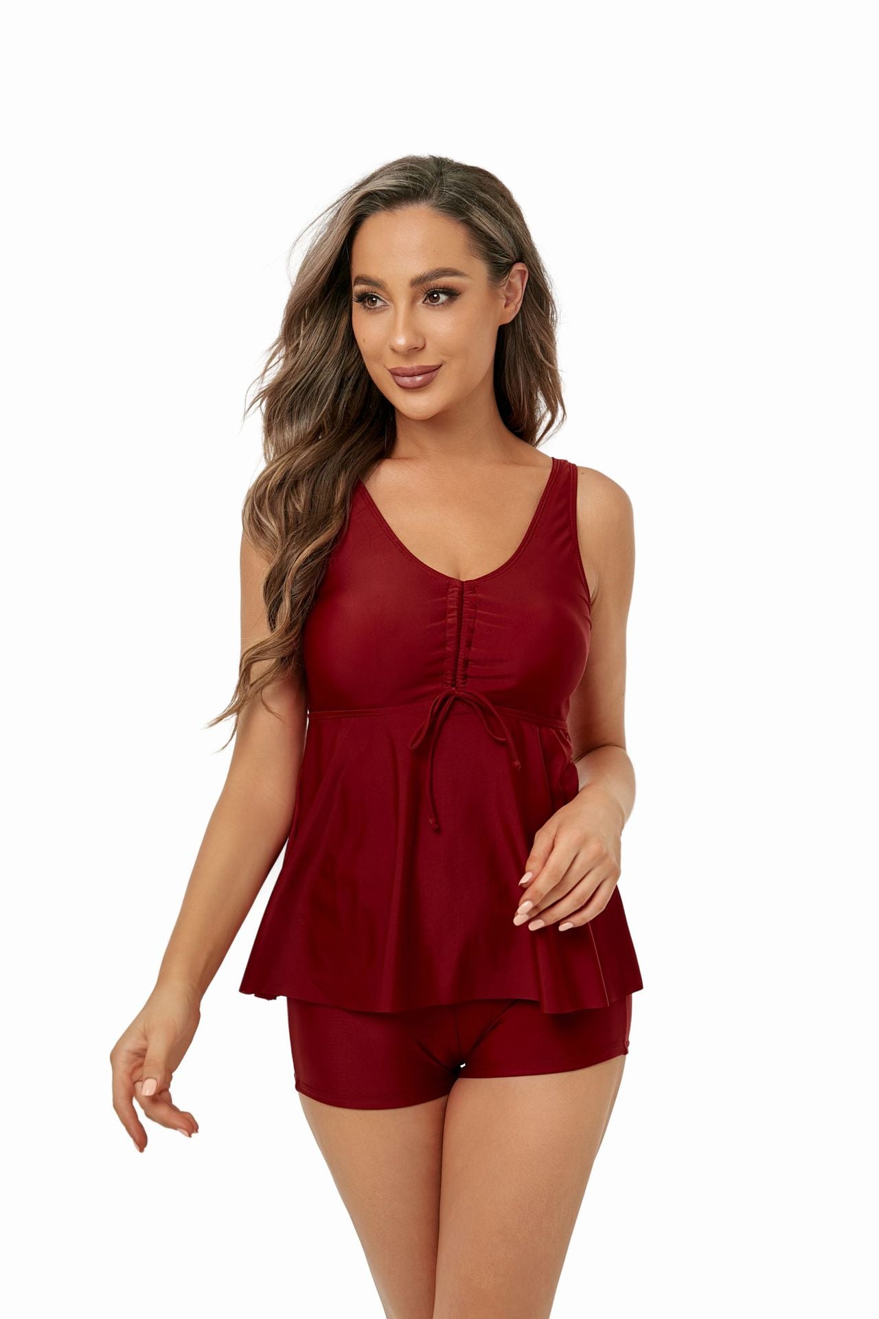 Conservative Boxer Split Swimsuit Women Tangini Tankini Swimsuit Bella Mia