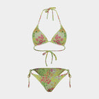 Printed Bikini Three Piece Gauze Skirt Split Sexy Vacation Bikini Swimsuit Bella Mia