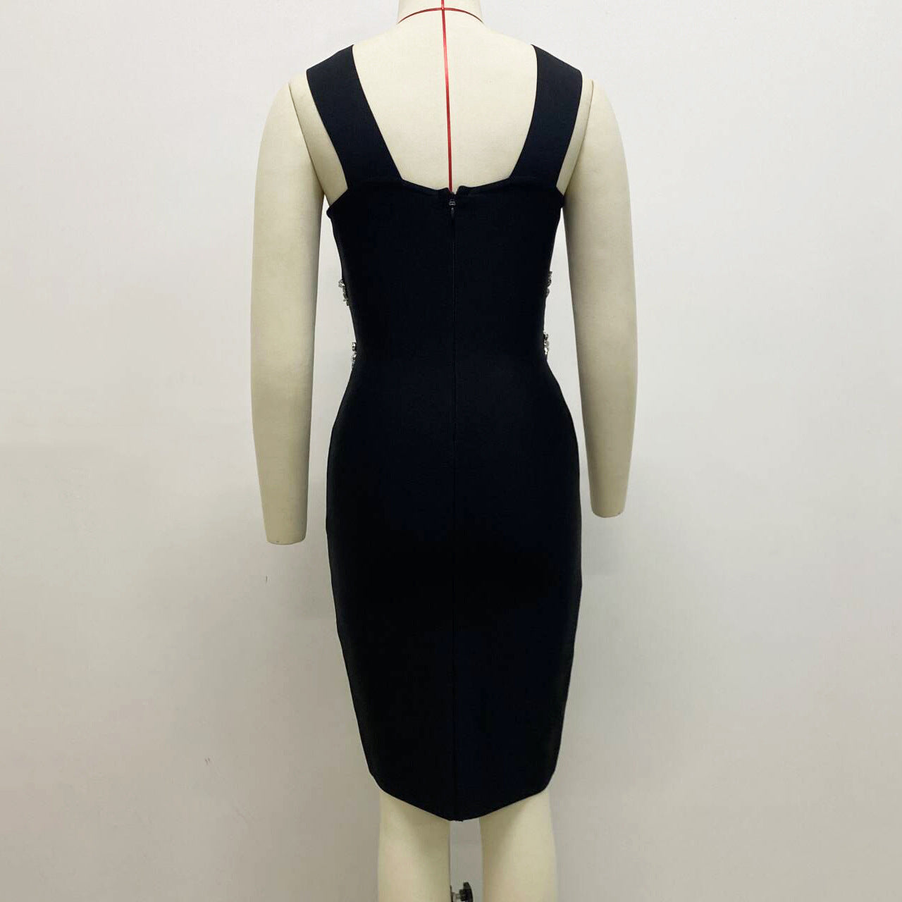 Sexy Cross Hollow Out Cutout Handmade Rhinestone Bandage One Piece Dress Party Gathering Dress Bella Mia