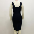 Sexy Cross Hollow Out Cutout Handmade Rhinestone Bandage One Piece Dress Party Gathering Dress Bella Mia
